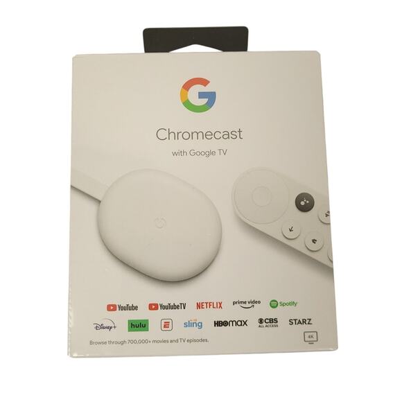 Google Chromecast with Google TV Streaming Media Player New Sealed 4K HDR - Picture 1 of 6